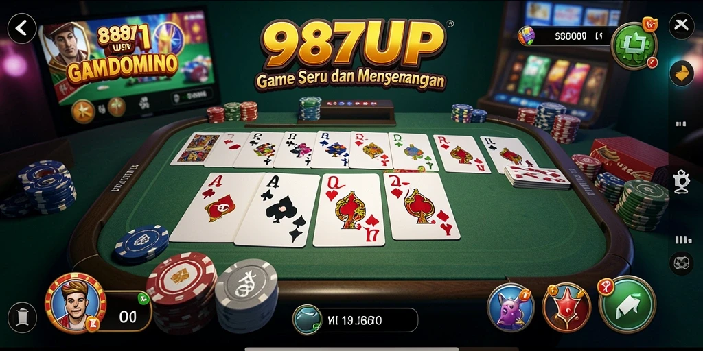 Tampilan gameplay seru dan kompetitif di 987UP.