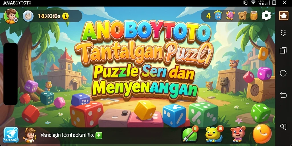 Screenshot gameplay ANOBOYTOTO menunjukkan tantangan puzzle yang menarik.