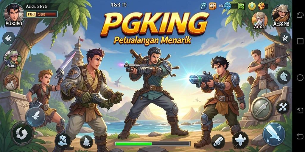 Menampilkan aksi seru dalam gameplay ARPG PGKING.