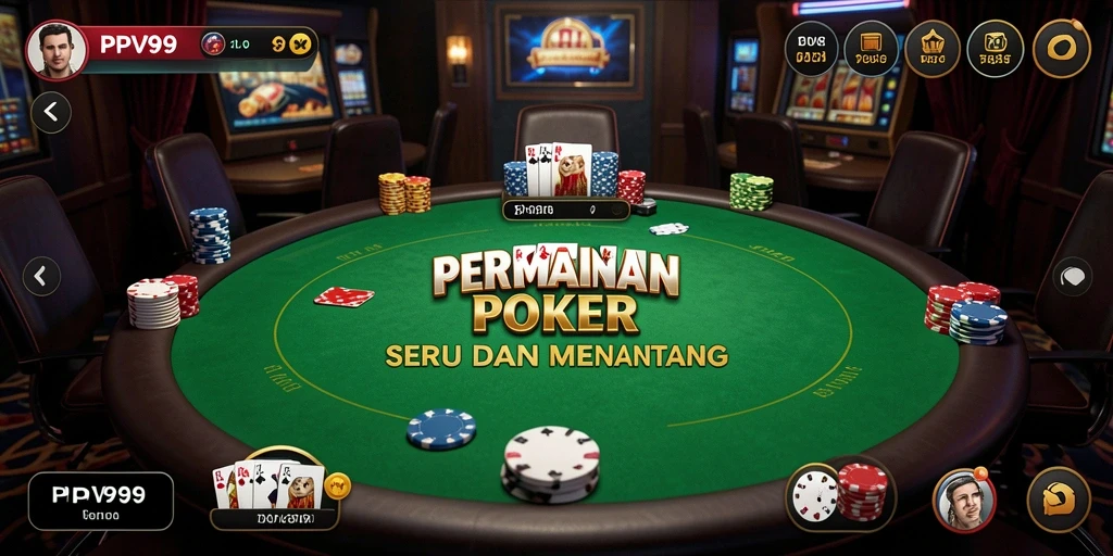 Tampilan gameplay seru dari PPV99 dengan pemain yang bersaing di Poker.