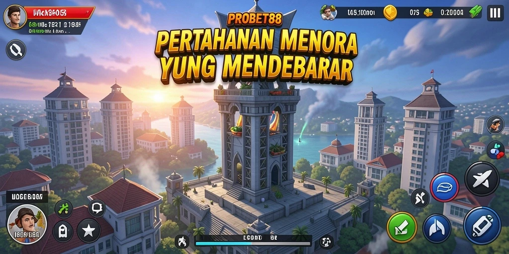 Tampilan menarik dari gameplay Tower Defense di PROBET88.